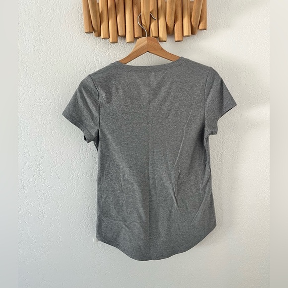 No Boundaries V-Neck TShirt Small Gray Grey Brushed Stretch Casual Capsule - Picture 3 of 3